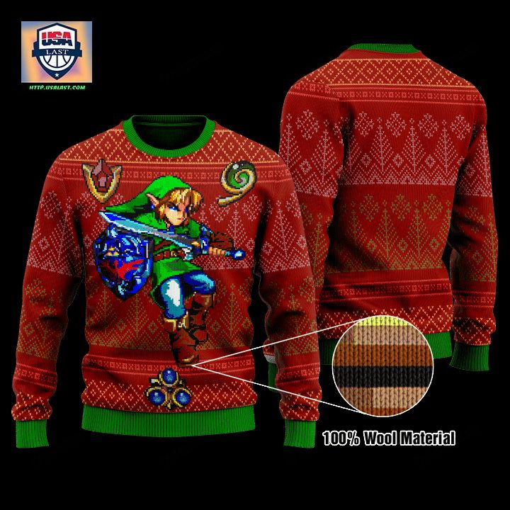 Zelda Link Gems Premium Christmas Sweater